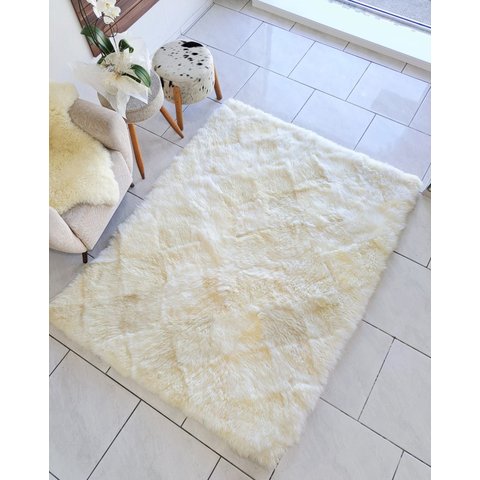 Tapete de Pele Lã Carneiro (ovino) Natural 2,00 X 1,50 M