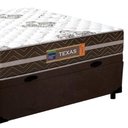 Ver imagem 1 de Cama Box Baú Casal Suede + Colchão Molas Ensacadas Texas Prime Colchões 138x188x63cm Cor:marrom
