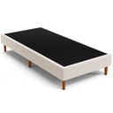Ver imagem 1 de Base para Cama Box Solteiro 88cm Sleep W01 Suede Bege - Lyam Decor