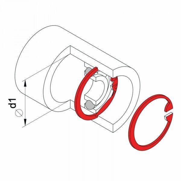 Alicate para Anéis Interno Curvo 7" Tramontina - 3