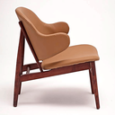 Ver imagem 5 de Poltrona Easy Chair Base Teka Brasil em Couro Ecológico e Natural ou Tecido Várias Cores - Artesian
