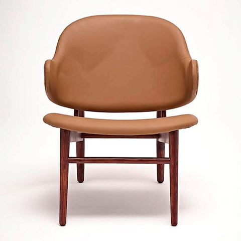 Poltrona Easy Chair Base Teka Brasil em Couro Ecológico e Natural ou Tecido Várias Cores - Artesian