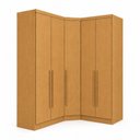Ver imagem 1 de Guarda-Roupa Modulado de Canto Oblíquo 5 Portas 6 Gavetas 100% MDF Cairo
