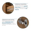 Ver imagem 7 de Guarda-Roupa Modulado de Canto Oblíquo 5 Portas 6 Gavetas 100% MDF Cairo Marrom/Cinamomo