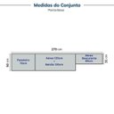 Ver imagem 3 de Cozinha Compacta Planejada 4 Peças 1 Paneleiro Duplo 2 Aéreos 1 Balcão Soho CabeCasa MadeiraOriginals Azul/Branco