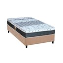 Ver imagem 1 de Cama Box Solteiro: Colchão Molas Castor Bonnel System Class + Base CRC Suede Clean(88x188)