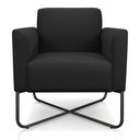 Ver imagem 3 de Kit 02 Poltronas Marisa Suede Base X Industrial Preta