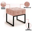 Ver imagem 3 de Poltrona Sala e Puff Decorativo Industrial Elisa Veludo D03 - D’Rossi