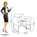 Ver imagem 4 de Poltrona Sala e Puff Decorativo Industrial Elisa Veludo D03 - D’Rossi