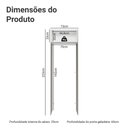 Ver imagem 2 de Porta-geladeira 73 Cm 1 Porta Basculante Crema/branco/crema Agata Madesa