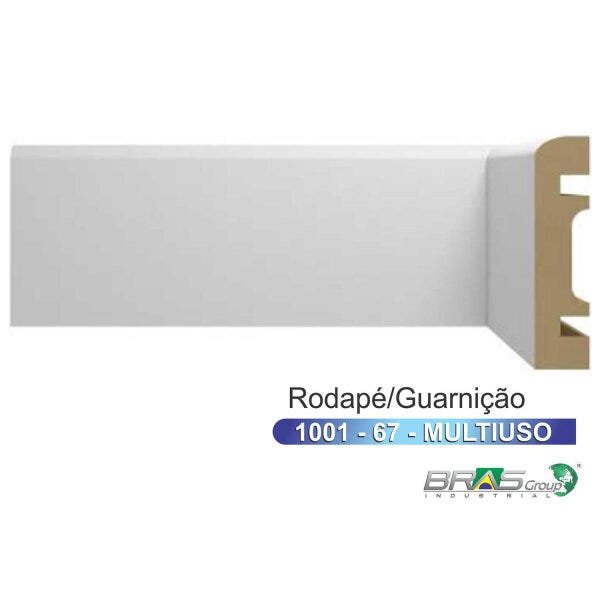 Rodapé/Guarnição BrasGroup 1001 - Multiuso 15mm x 7cm x 2,40m - 4