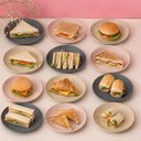 Ver imagem 4 de Conjunto 24 Peças Pratos Sobremesa 20cm Lines Lyor Plástico Sortido Mesa Posta Cafeteria Evento