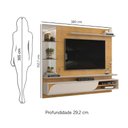 Ver imagem 3 de Painel para TV 60 Polegadas com Espelho Ravi para Sala de Estar Cedro Bali DJ Móveis
