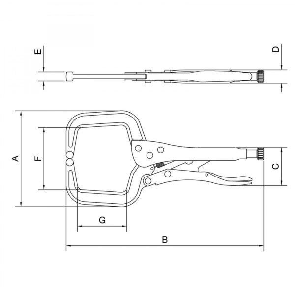 Alicate de Pressão para Soldar Chapa 11" Tramontina PRO - 2