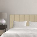 Ver imagem 1 de Cabeceira Modulada Estofada Adesiva 1 Módulo em Tiras 20x60cm Bege