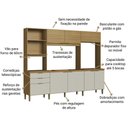 Ver imagem 4 de Cozinha Completa 8 Portas e 2 Gavetas Co2823 Decibal Ipê Cristalo