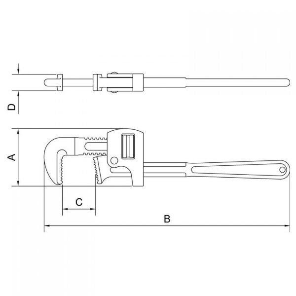 Chave para Tubo 10" Tramontina PRO - 2