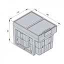 Ver imagem 2 de Lixeira Wasteboy 02 Baldes com 16 Litros