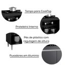 Ver imagem 4 de Balcao com Tampo 2 Portas Ellen 80 Cm Preto Eratto Moveis