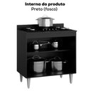 Ver imagem 5 de Balcao com Tampo 2 Portas Ellen 80 Cm Preto Eratto Moveis