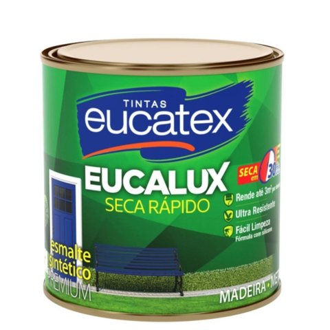 Tinta Esmalte Cor Preto Brilhante 225ml - Eucatex