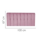 Ver imagem 2 de Painel Estofada Kiara 100cm Solteiro Box Quarto Suede Rosa Bebê - Ahazzo Móveis