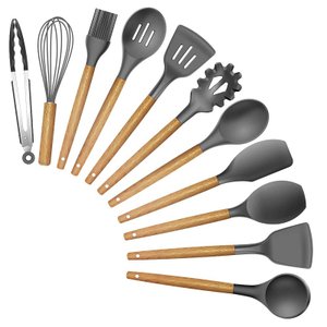 Kit 12 Peças Utensílios de Cozinha - Prático:cinza