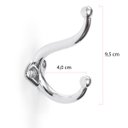 Ver imagem 2 de Cabide para Roupa Colonial Cabides Ganchos Duplos Ouro 6un.: Cromado