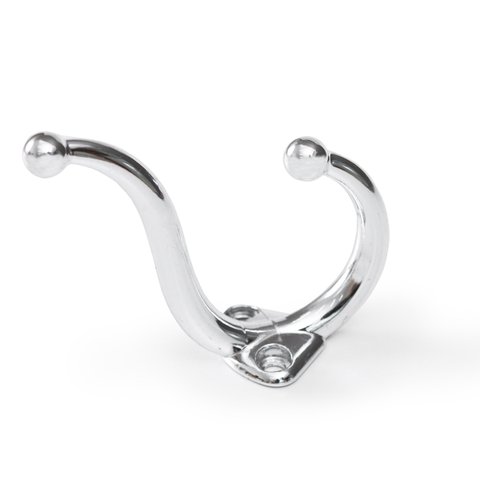Cabide para Roupa Colonial Cabides Ganchos Duplos Ouro 6un.: Cromado