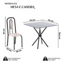 Ver imagem 3 de Conjunto para Sala de Jantar com 4 Cadeiras Lívia Preto/Bege