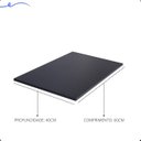 Ver imagem 3 de Kit 3 Prateleira Preta 60X40 Tampo Tabua Mdf Organizadora Decoração Cozinha Quarto Banheiro Sala