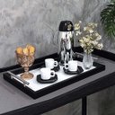 Ver imagem 2 de Bandeja Café Alças Bebidas Xícaras Bar Aparador Portátil Ambiente Escritório Recepção:Bandeja Alças 