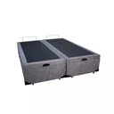 Ver imagem 2 de Cama Box Baú Queen Bipartido Loja Xerife Suede Cinza 41x158x198