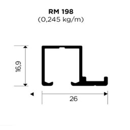 TRILHO RM 198 COM 3 METROS - 2
