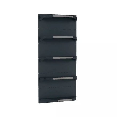 Kit 5 Bandejas para Gondola Canto 170 Fit 40/60 Preto Pe Cinza