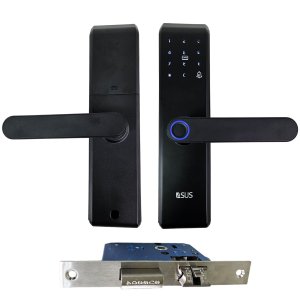 Fechadura Eletronica Digital Senha Biometria Cartao Acesso Chave Porta Segurança Residencia Casa Esc