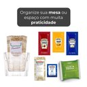 Ver imagem 2 de Kit Porta Sachê Faces para Açúcar Adoçante Ketchup Molhos de Vidro Transparente Lyor 4 Unidades