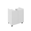 Ver imagem 2 de Gabinete Para Banheiro Pequeno Pia De Coluna Com Portas Eccos:Branco