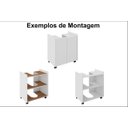 Ver imagem 3 de Gabinete Para Banheiro Pequeno Pia De Coluna Com Portas Eccos:Branco