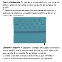 Ver imagem 5 de Cabeceira Estofada Cama Box Casal 140 Cm Suede Nina:azul Turquesa