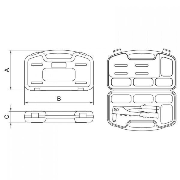 Maleta com Rebitador e 70 Rebites Tramontina PRO - 2