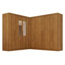 Ver imagem 2 de Guarda-Roupa de Canto com Espelho Modulado 11 Portas 4 Gavetas Espanha Marrom/Cinamomo