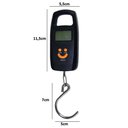 Ver imagem 2 de Balança Digital De Bagagem Mala Viagem Pesca 50 Kg Gancho Preto Cbrn02641