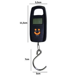 Balança Digital De Bagagem Mala Viagem Pesca 50 Kg Gancho Preto Cbrn02641 - 2