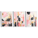 Ver imagem 1 de Conjunto de Quadros Trio Abstract Pink Light -- BR ARTES