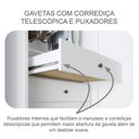 Ver imagem 5 de Guarda Roupa Casal Sonetto com Espelho e Gaveteiro Milão com Chave Neve - Novo Horizonte