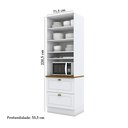 Ver imagem 2 de Paneleiro com Torre Quente 1 Forno Americana Branco Nature Henn