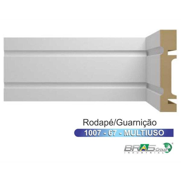 Rodapé/Guarnição BrasGroup 1007 - Multiuso 15mm x 10cm x 2,40m - 4