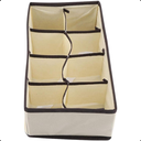 Ver imagem 3 de Organizador para Gaveta Guarda Roupa 8 Divisões Bege Kit 4