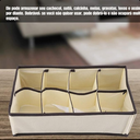 Ver imagem 5 de Organizador para Gaveta Guarda Roupa 8 Divisões Bege Kit 4